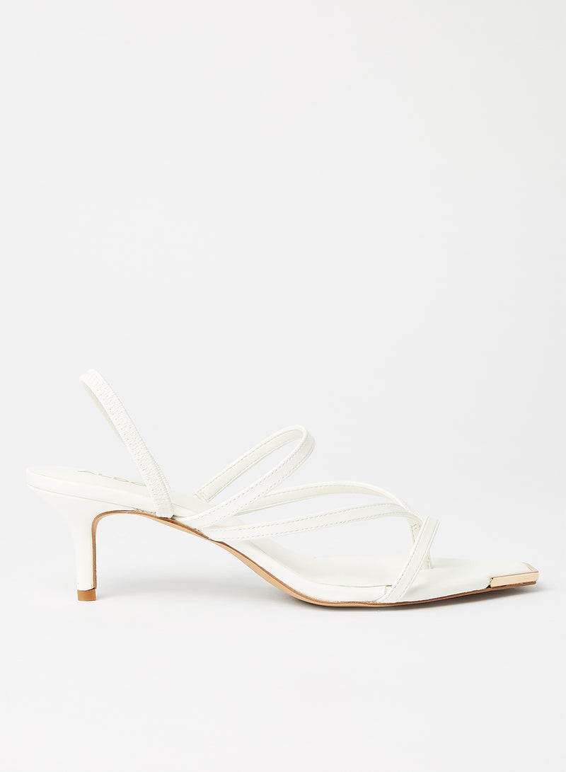 ALDO - Radwell Kitten Heel Sandals White - Image 1