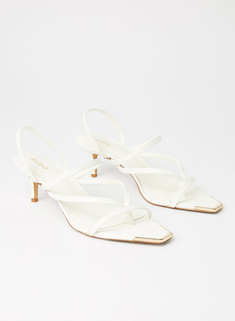 ALDO - Radwell Kitten Heel Sandals White - Image 1