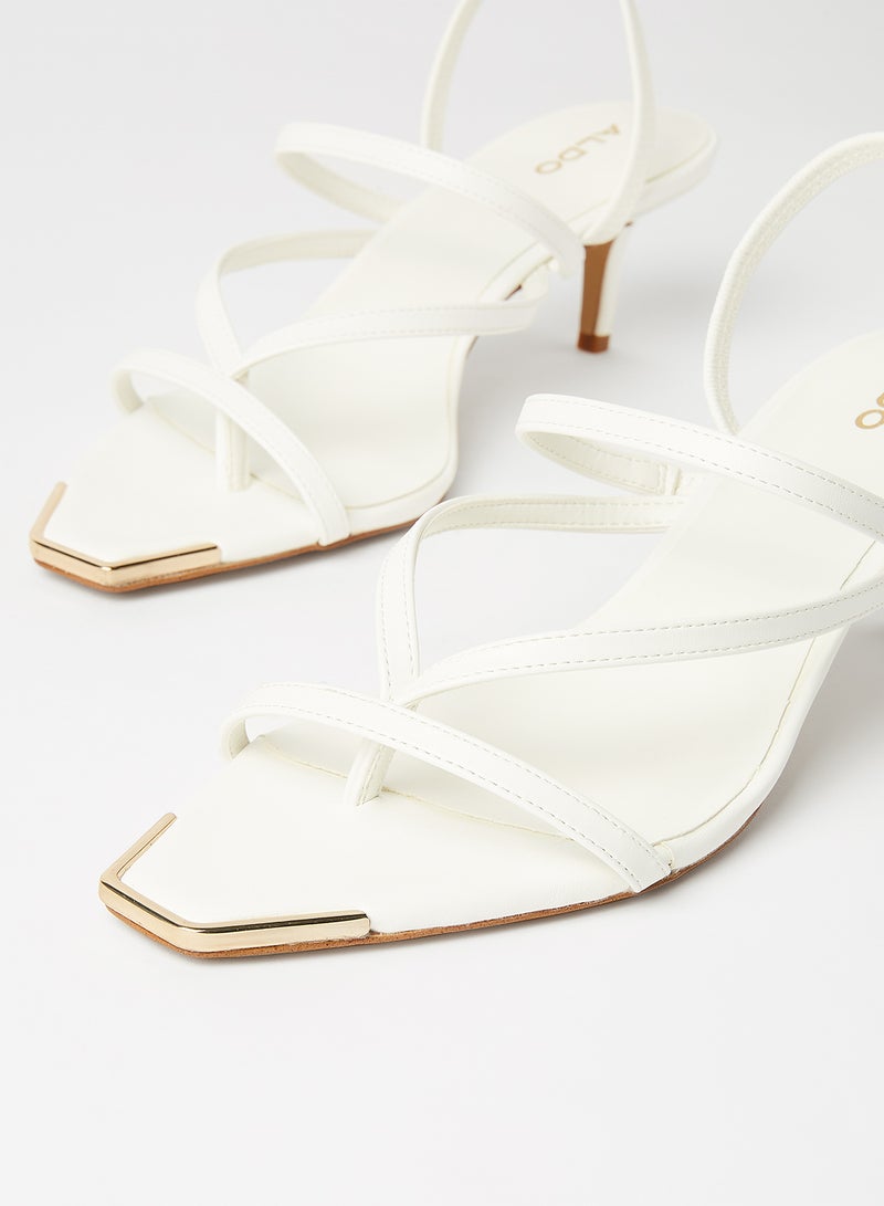 ALDO - Radwell Kitten Heel Sandals White - Image 1
