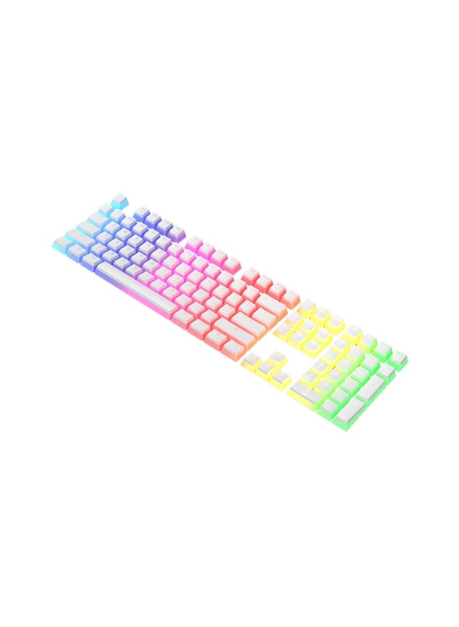 Ajazz PBT 108 Keys Pudding Keycap Set White  - Image 1