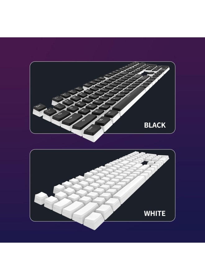 Ajazz PBT 108 Keys Pudding Keycap Set White  - Image 2