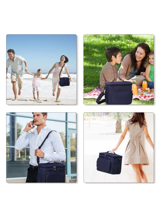 Insulated Lunch Bag Blue 22x24x17.5cm