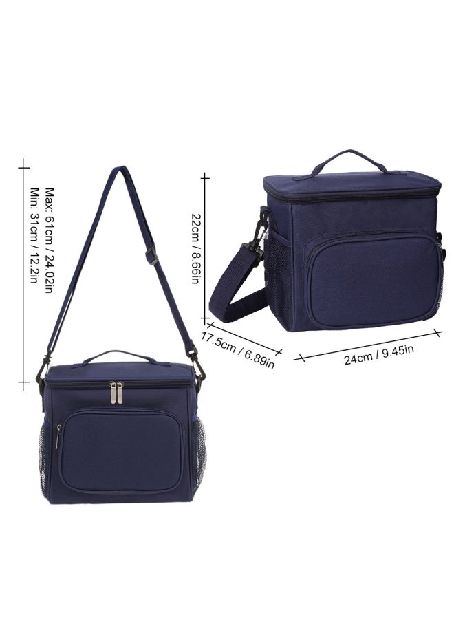 Insulated Lunch Bag Blue 22x24x17.5cm