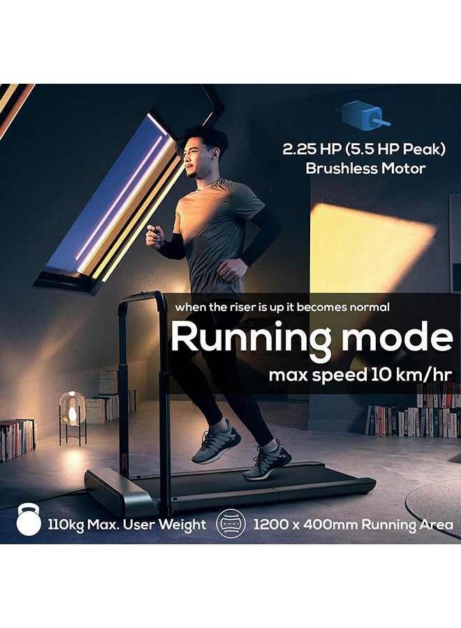 Sparnod Fitness - STH-3050 1.25 HP Peak Motorized Under Desk Walking Pad Treadmill for Home Use Pre-Installed with Interactive LED Display, Foot Sensing Speed Control, Remote and App Contro 1075x218x773mm - Image 1