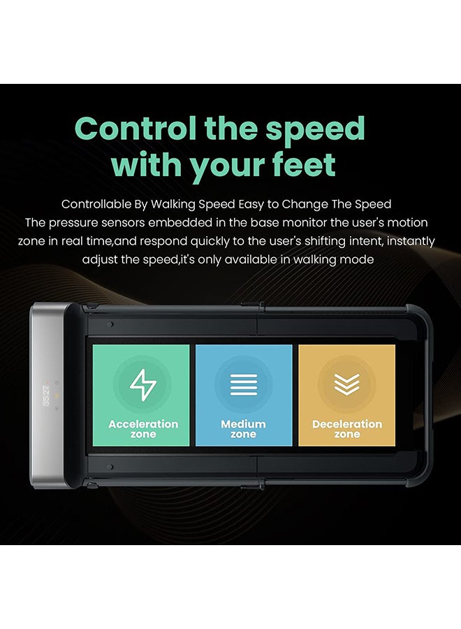 Sparnod Fitness - STH-3050 1.25 HP Peak Motorized Under Desk Walking Pad Treadmill for Home Use Pre-Installed with Interactive LED Display, Foot Sensing Speed Control, Remote and App Contro 1075x218x773mm - Image 1