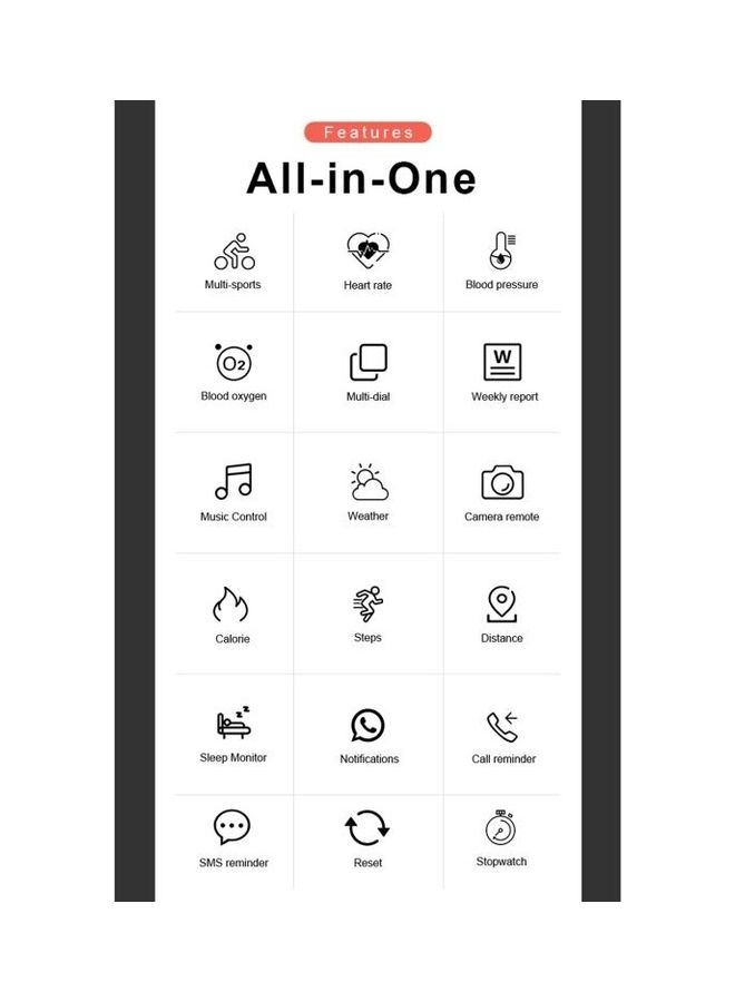 BGM B7 Smart Watch Green - Image 5