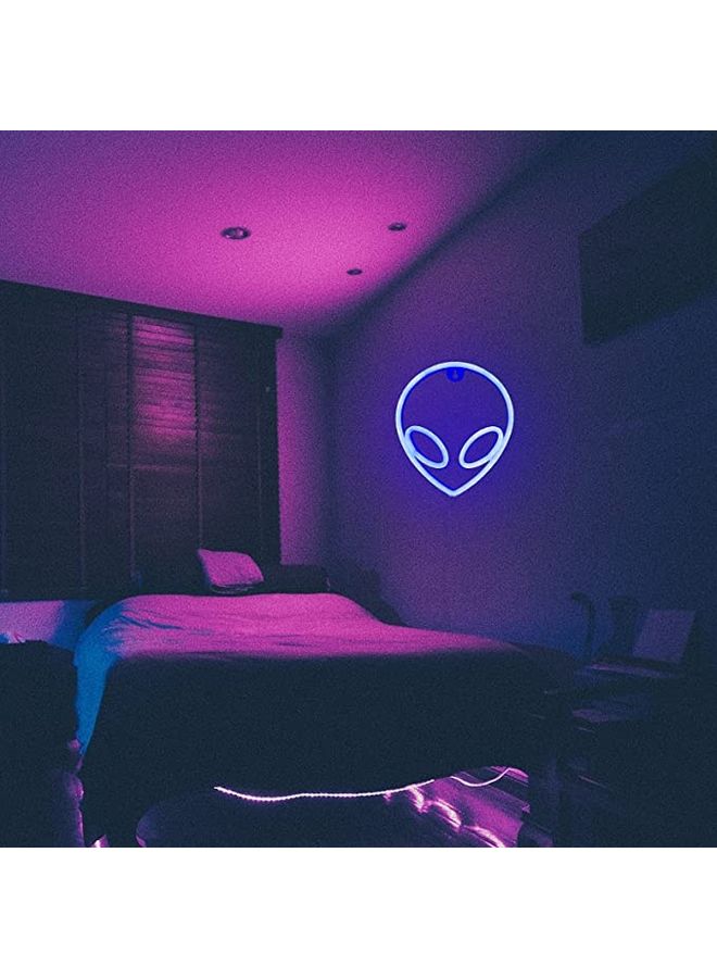 Alfa.life USB Operated Alien Shaped Neon  LED Lamp Blue  - Image 3