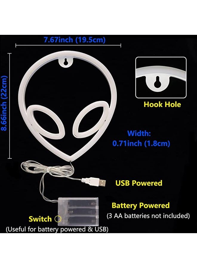 Alfa.life USB Operated Alien Shaped Neon  LED Lamp Blue  - Image 5