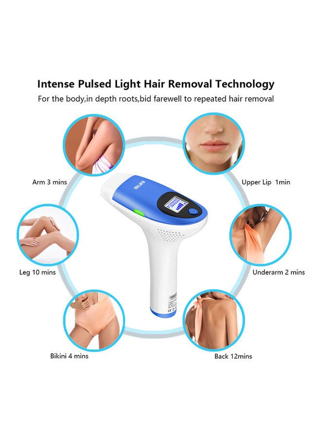 MLAY - Permanent Laser Hair Removal Device Blue/White - Image 1