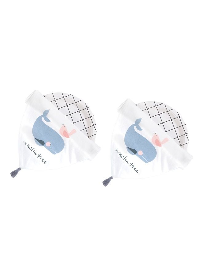Muslin Tree 2-Piece Four-Layer Sweat-Absorbent Cotton Towel  - Image 1