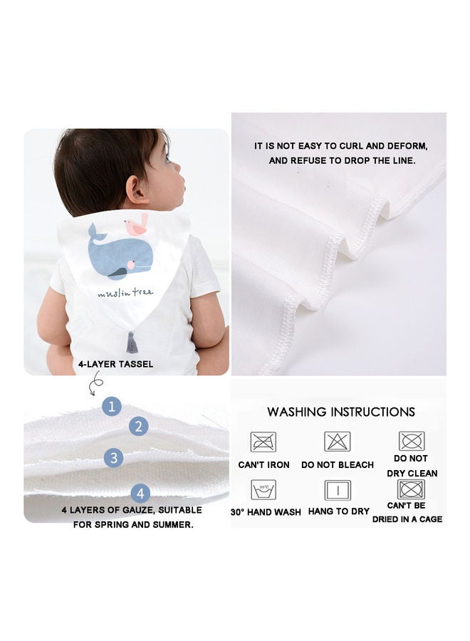 Muslin Tree 2-Piece Four-Layer Sweat-Absorbent Cotton Towel  - Image 2