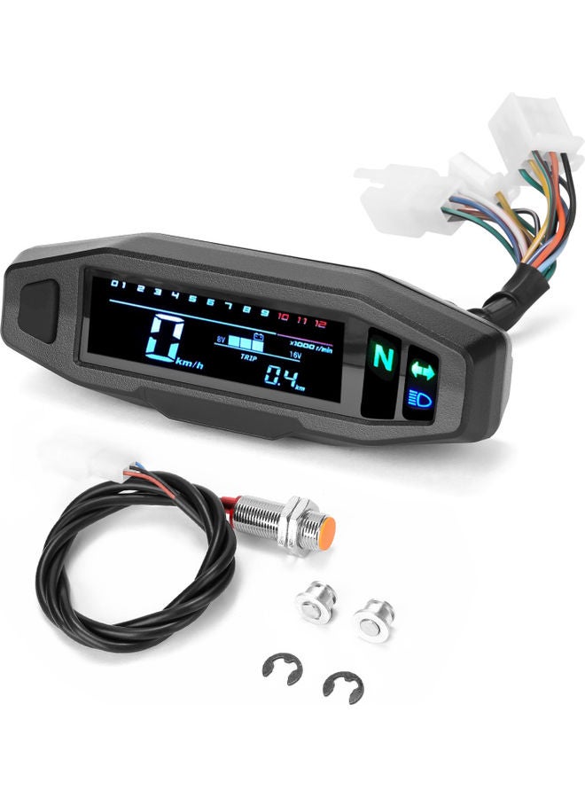 عداد سرعة رقمي صغير للدراجة النارية، بشاشة LCD و يناسب جميع أنواع الدراجات النارية - Image 2