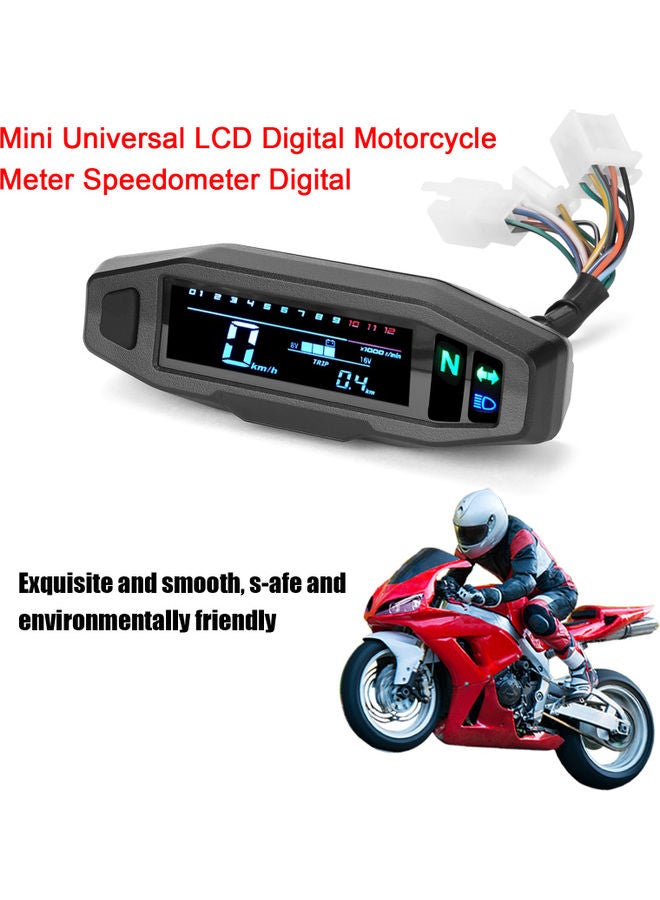 عداد سرعة رقمي صغير للدراجة النارية، بشاشة LCD و يناسب جميع أنواع الدراجات النارية - Image 5