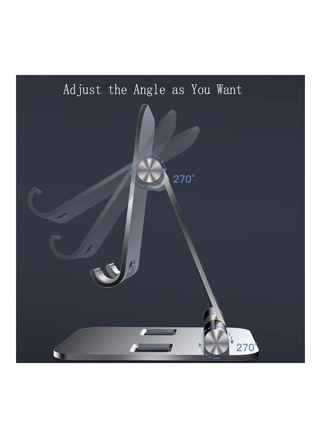 Mobile Stand Phone Holder Compatible With Apple iPhone 12, iPad And Samsung Note 20 Silver - Image 5