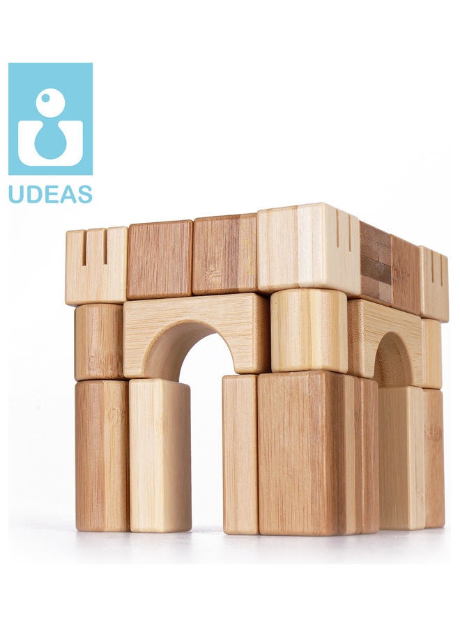 UDEAS 80-Piece Bamboo Building And Spelling Blocks One Size - Image 2