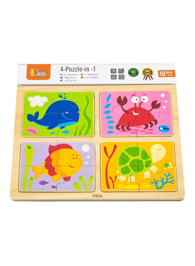 Viga 4-In-1 Wooden Puzzle Set - Image 3