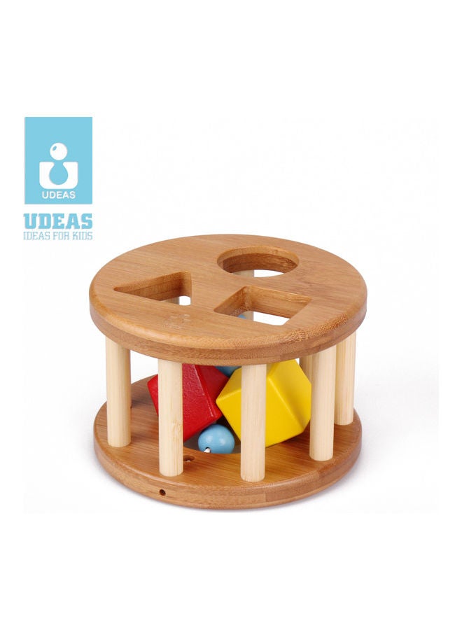 UDEAS Bamboo Wood Shape Sorter Toy Rattle One Size - Image 2