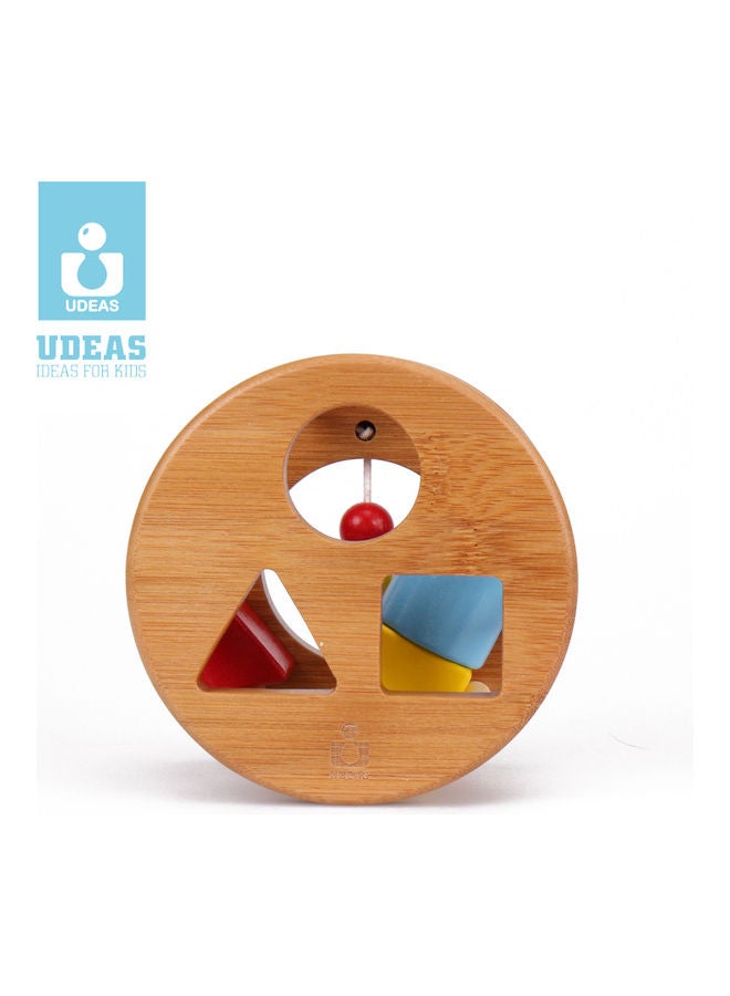 UDEAS Bamboo Wood Shape Sorter Toy Rattle One Size - Image 3