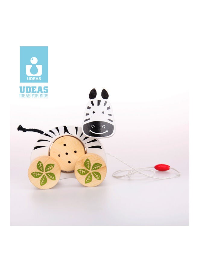 Bamboo Pully Zebra Car One Size