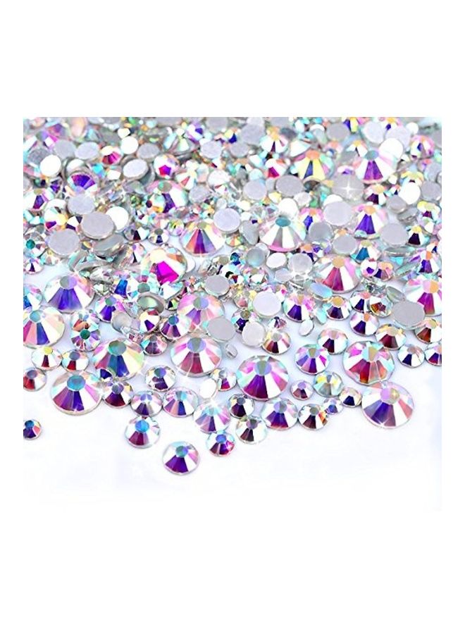 مجموعة أحجار راين كريستالية لتزيين الأظافر مكونة من 1800 قطعة متعدد الألوان - Image 2