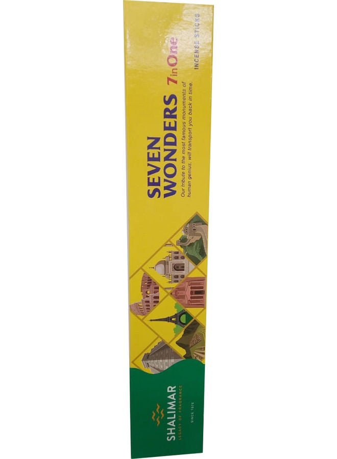شاليمار عبوة من 12 عود بخور سيفن وندرز 7 في 1 أصفر/أخضر - Image 3