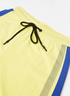 ABOF Colourblock Pattern Elastic Waistband Drawstring Shorts Yellow/Blue/White  - Image 3