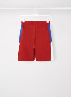 ABOF Contrast Stripe Detail Elastic Waistband Drawstring Shorts Red/Blue/White  - Image 2