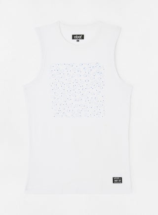 White/Blue Polka Dot