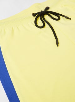 ABOF Colourblock Pattern Elastic Waistband Drawstring Shorts Yellow/Blue/White  - Image 3