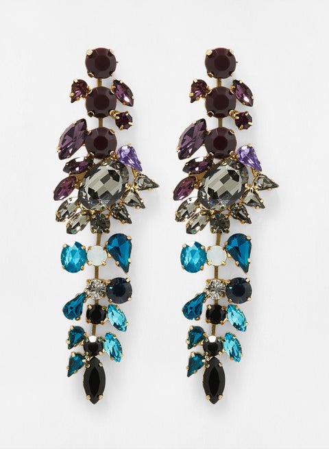 Stone Embellished Dangle Earrings