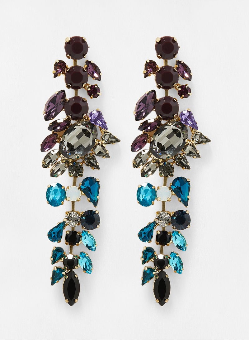 JARDIN D OLEANE - Stone Embellished Dangle Earrings - Image 1