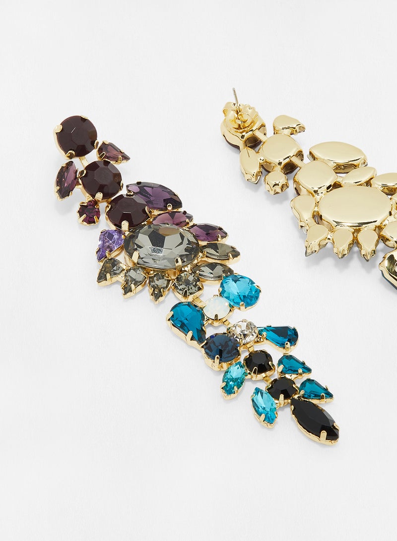 JARDIN D OLEANE - Stone Embellished Dangle Earrings - Image 1