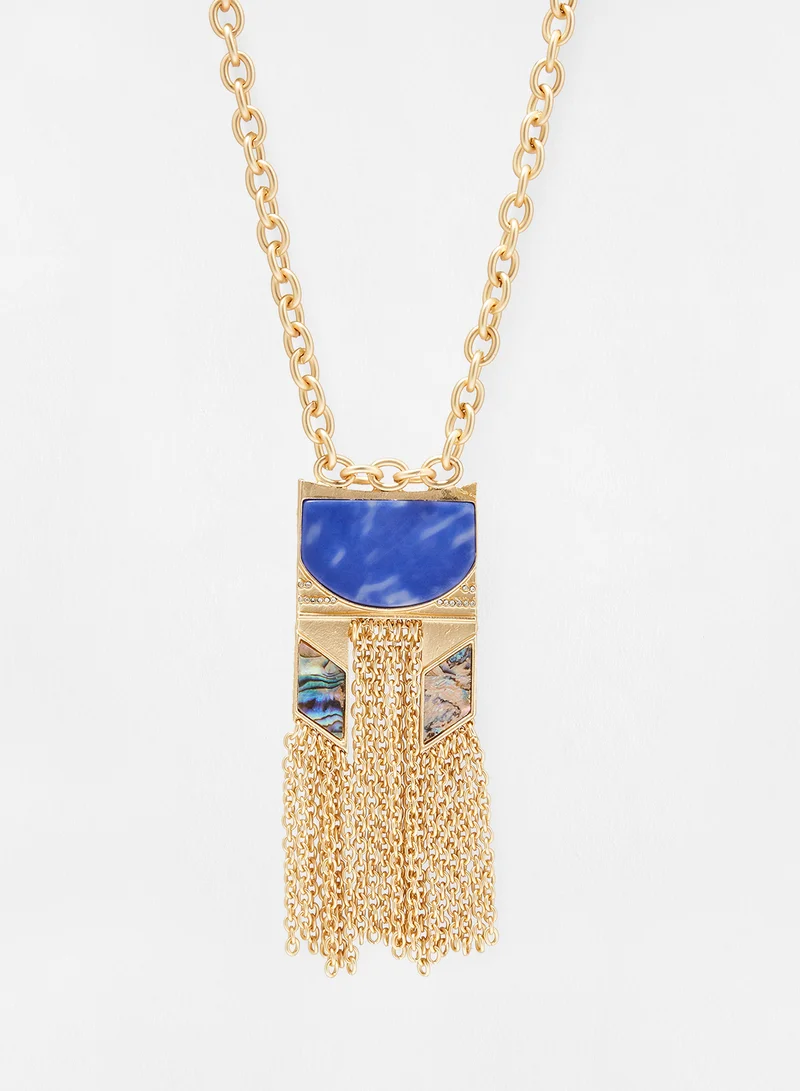 JARDIN D OLEANE Fringe Pendant Necklace