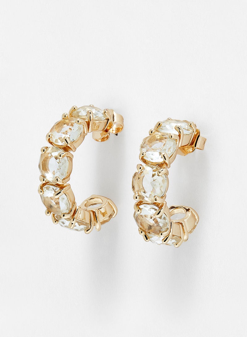 JARDIN D OLEANE Embellished Hoop Earrings  - Image 1