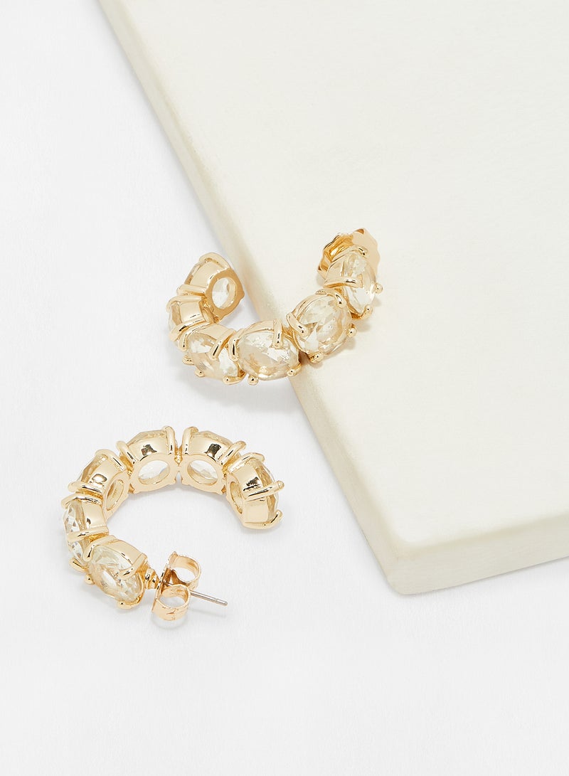 JARDIN D OLEANE Embellished Hoop Earrings  - Image 3