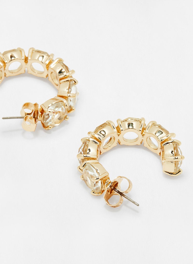 JARDIN D OLEANE Embellished Hoop Earrings  - Image 2