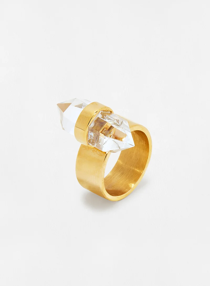 JARDIN D OLEANE Faux Crystal Ring