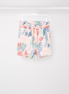 Kids Leaf Print Shorts Multicolour