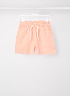 Kids Drawstring Waist Shorts Orange
