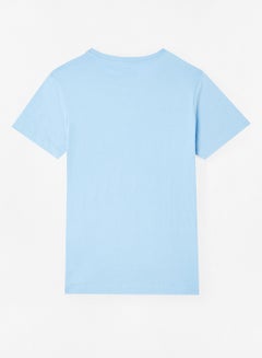 ABOF All Over Printed Regular Fit Crew Neck T-Shirt Light Powder Blue  - Image 2
