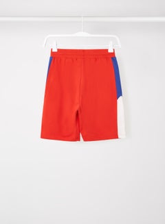 ABOF Colourblock Pattern Elastic Waistband Drawstring Shorts Red/Blue/White  - Image 2