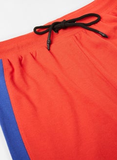 ABOF Colourblock Pattern Elastic Waistband Drawstring Shorts Red/Blue/White  - Image 3