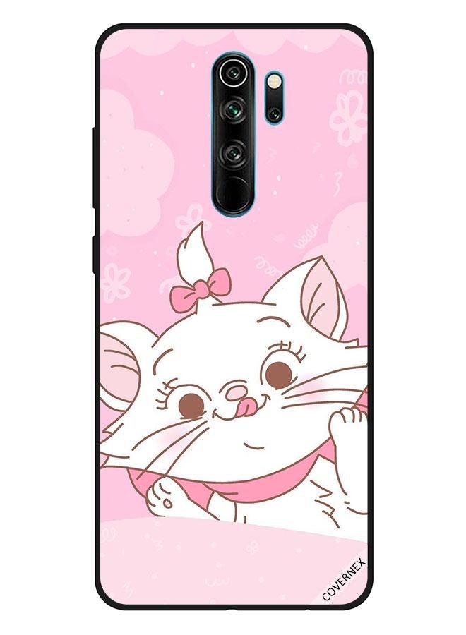 Covernex Xiaomi Redmi Note 8 Pro Protective Case Cover Printed Featuring Cat Pink Hairclip DESIGN_0059 - Image 1