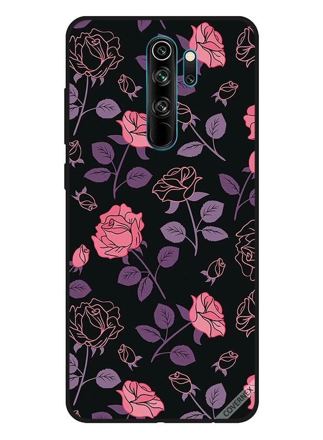Covernex Xiaomi Redmi Note 8 Pro Protective Case Cover Printed Featuring Pink And Purple Flowers DESIGN_0221 - Image 1