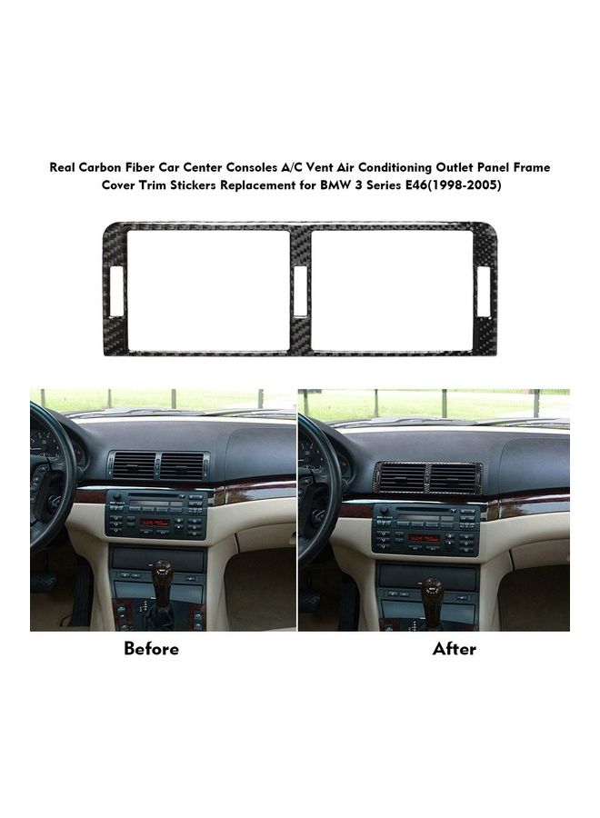 Generic Carbon Fiber Car Center Consoles A/C Vent Outlet Panel Sticker For BMW 3 Series E46 (1998-2005) - Image 2