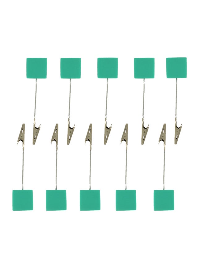 O Ozone 10-Piece Photo Memo Clip Resin Stand for Fujifilm Instax Mini Film Photos / Notes / Business Card / Message Bar / Postcard Green - Image 1