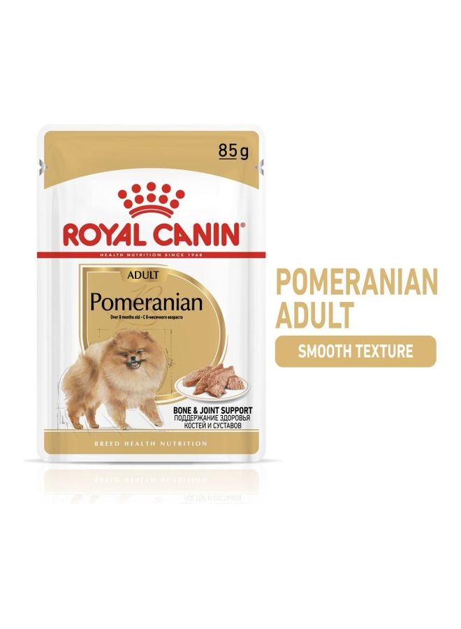 رويال كانين طعام رطب صحي مخصَّص لسلالة كلاب بوميرانيان. بني 85جرام