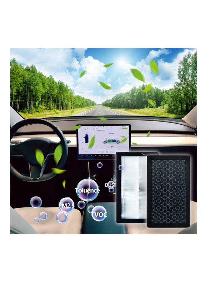 Car Air Filter HEPA Cabin With Activated Carbon Replacement For Tesla Model 3