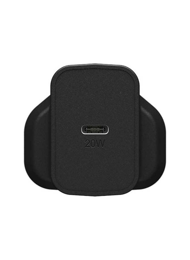 Otterbox Rugged Fast Compact Wall Charger UK Plug 20W For USB C Devices Black - Image 2