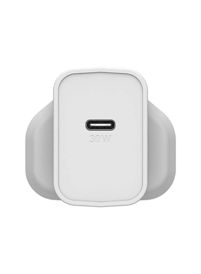Otterbox Rugged Fast Compact Wall Charger UK Plug 30W For USB C Devices White - Image 2